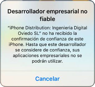 Desarrolador empresarial no fiable